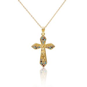 Faux-bijoux of a gold necklace . Made of stainless steel. Κολιέ από ανοξείδωτο ατσάλι σε χρυσό χρώμα